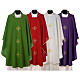 Gothic Chasuble with three crosses and woven embroideries s1