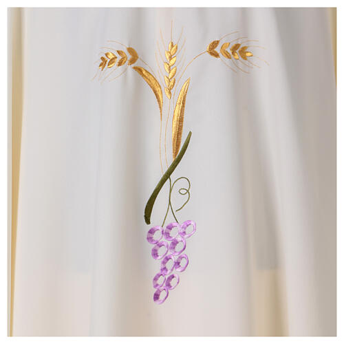 Priest Chasuble with three golden ears of wheat and grapes 2