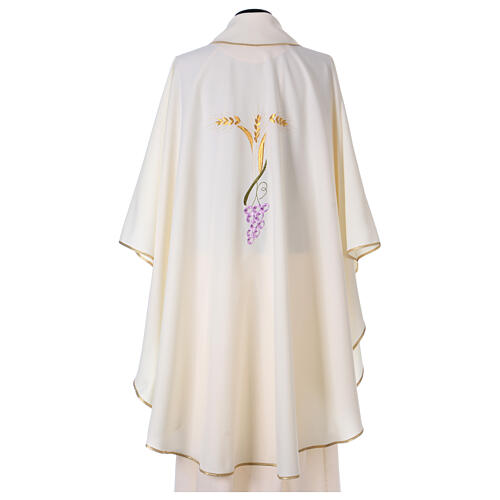 Priest Chasuble with three golden ears of wheat and grapes 7