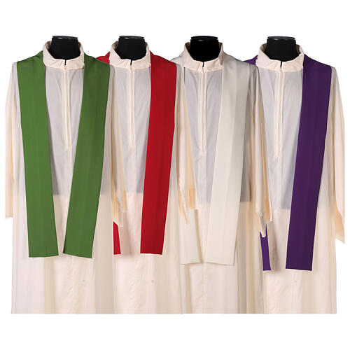 Chasuble in polyester crepe with rays and JHS symbol 11