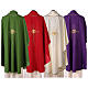 Chasuble in polyester crepe with rays and JHS symbol s9