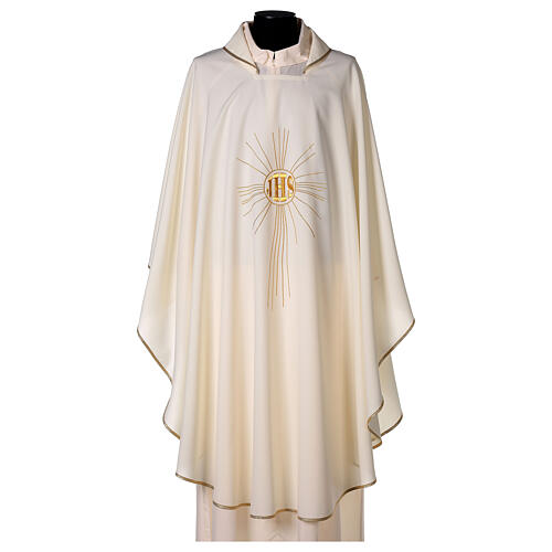 JHS Chasuble with rays in polyester crepe 5
