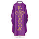 Chasuble liturgique IHS en polyester s1