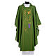 Liturgical Chasuble in 100% polyester Chi-Rho, grapes, ears of wheat s1