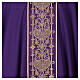 Chasuble with galloon on the front in Vatican fabric, 100% polyester s6