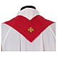 Chasuble with galloon on the front in Vatican fabric, 100% polyester s11