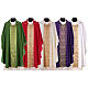 Latin Chasuble with galloon on the front in Vatican fabric, 100% polyester s1