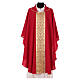 Latin Chasuble with galloon on the front in Vatican fabric, 100% polyester s4