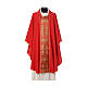 Chasuble in Vatican fabric with galloon on the front s4