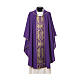 Chasuble in Vatican fabric with galloon on the front s7