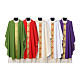 Chasuble with embroidered crosses on front in Vatican fabric, 100% polyester s1