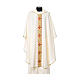 Chasuble with embroidered crosses on front in Vatican fabric, 100% polyester s5