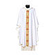 Chasuble bord croix avant tissu Vatican 100% polyester s6