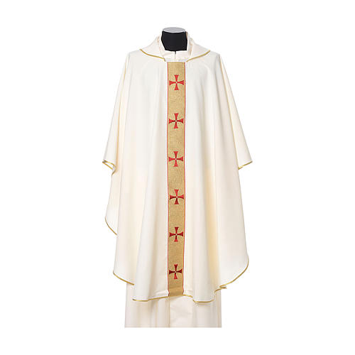 Ornat brzeg krzyże z przodu tkanina Vatican 100% poliester 5