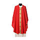 Gothic Chasuble with embroidered crosses on front in Vatican fabric, 100% polyester s4