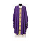 Gothic Chasuble with embroidered crosses on front in Vatican fabric, 100% polyester s7