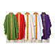 Chasuble with V neckline and decoration on front and back, 100% polyester s2