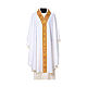 Chasuble with V neckline and decoration on front and back, 100% polyester s6