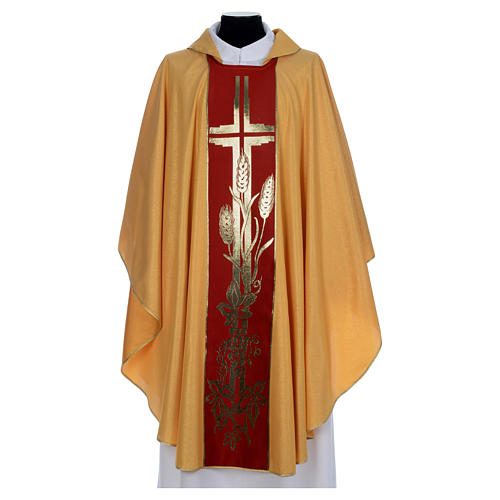Gold Chasuble in wool faille 1