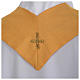 Chasuble dorée tissu or faille de laine s6
