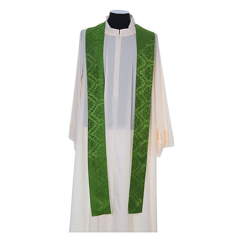 Chasuble damas sable filigrané finitions or 10