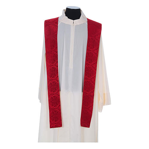 Chasuble damas sable filigrané finitions or 11