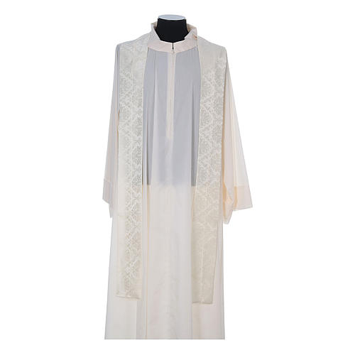 Chasuble damas sable filigrané finitions or 12