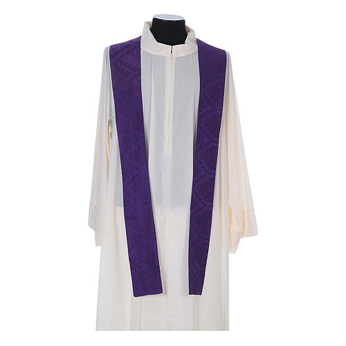 Chasuble damas sable filigrané finitions or 13