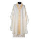 Chasuble damas sable filigrané finitions or s5