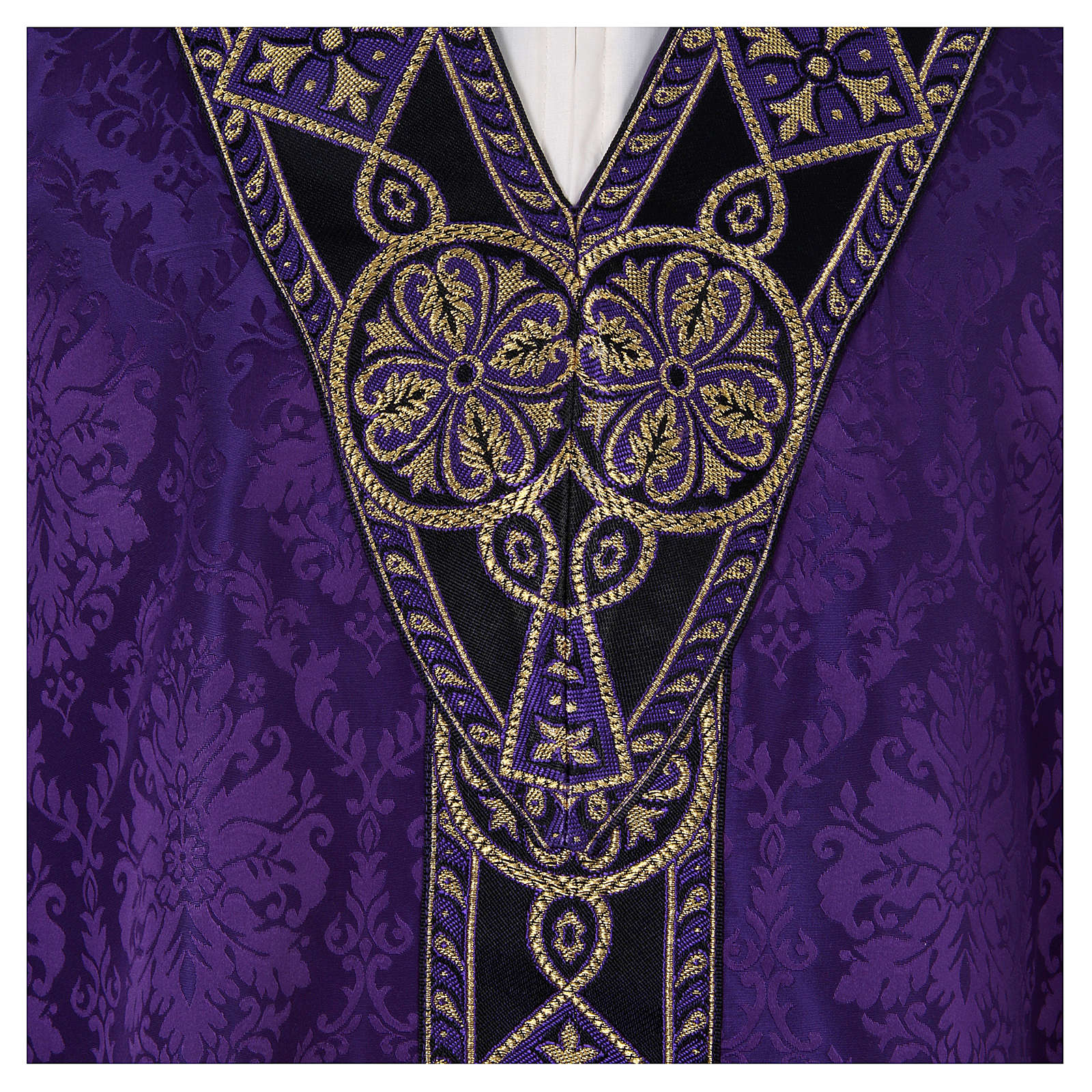 Catholic Priest Chasuble in damask sable | online sales on HOLYART.com