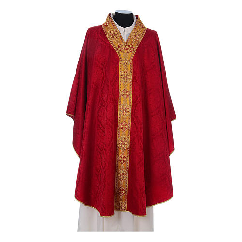 Catholic Priest Chasuble in damask sable 4