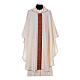 Priest Chasuble with front and back gold orphrey in Vatican fabric, 100% polyester s5