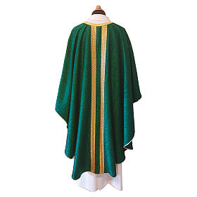 Chasuble in Damask fabric with galloon