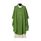 Chasuble with cross embroidered on front and back, ultra lightweight Vatican fabric s3