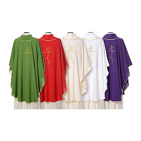 Ornat tkanina bardzo lekka Vatican poliester haft krzyż przód tył