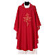 Chasuble with JHS embroidered on front and back, Vatican fabric s1