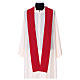 Chasuble broderie croix IHS avant arrière tissu Vatican 100% polyester s4