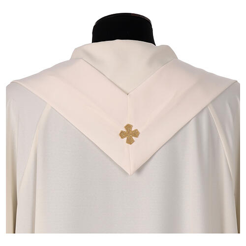 Chasuble of super light fabric with embroidery of chalice, grapes and ears of wheat front and back 7