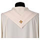 Chasuble of super light fabric with embroidery of chalice, grapes and ears of wheat front and back s7