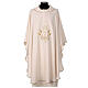 Chasuble in super light fabric with chalice, grapes and ears embroidery on the front and back s1