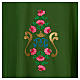 Chasuble mariale broderie roses avant arrière tissu Vatican 100% polyester s2