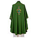 Casula Mariana ricamo rose davanti dietro tessuto Vatican 100% poliestere s9