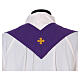 Casula Mariana ricamo rose davanti dietro tessuto Vatican 100% poliestere s11