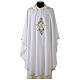 Chasuble with rose decoration on front and back in Vatican 100% polyester s7