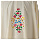 Casula tecido Vatican 100% poliéster leve bordado rosas ambos lados s2