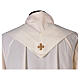 Casulla estolón raso de algodón bordado delante y detrás 100% poliéster Vatican s7