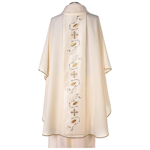 Casula galão cetim algodão bordado ambos lados 100% poliéster Vatican 5