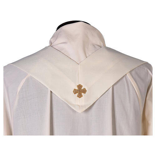 Casula galão cetim algodão bordado ambos lados 100% poliéster Vatican 7