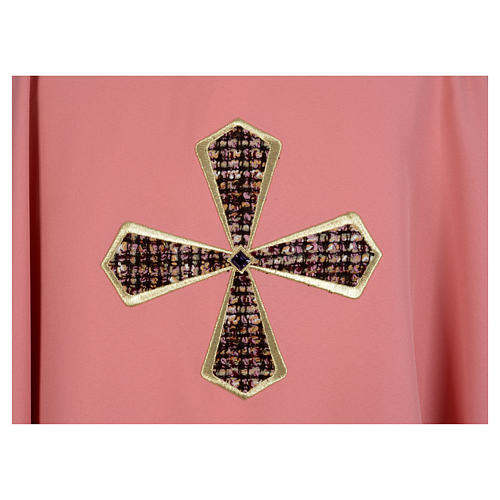 Kasel rosa mit Kreuz Dekoratione Gamma 4