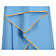 Blue chasuble in shiny polyester with Chi-Rho s4